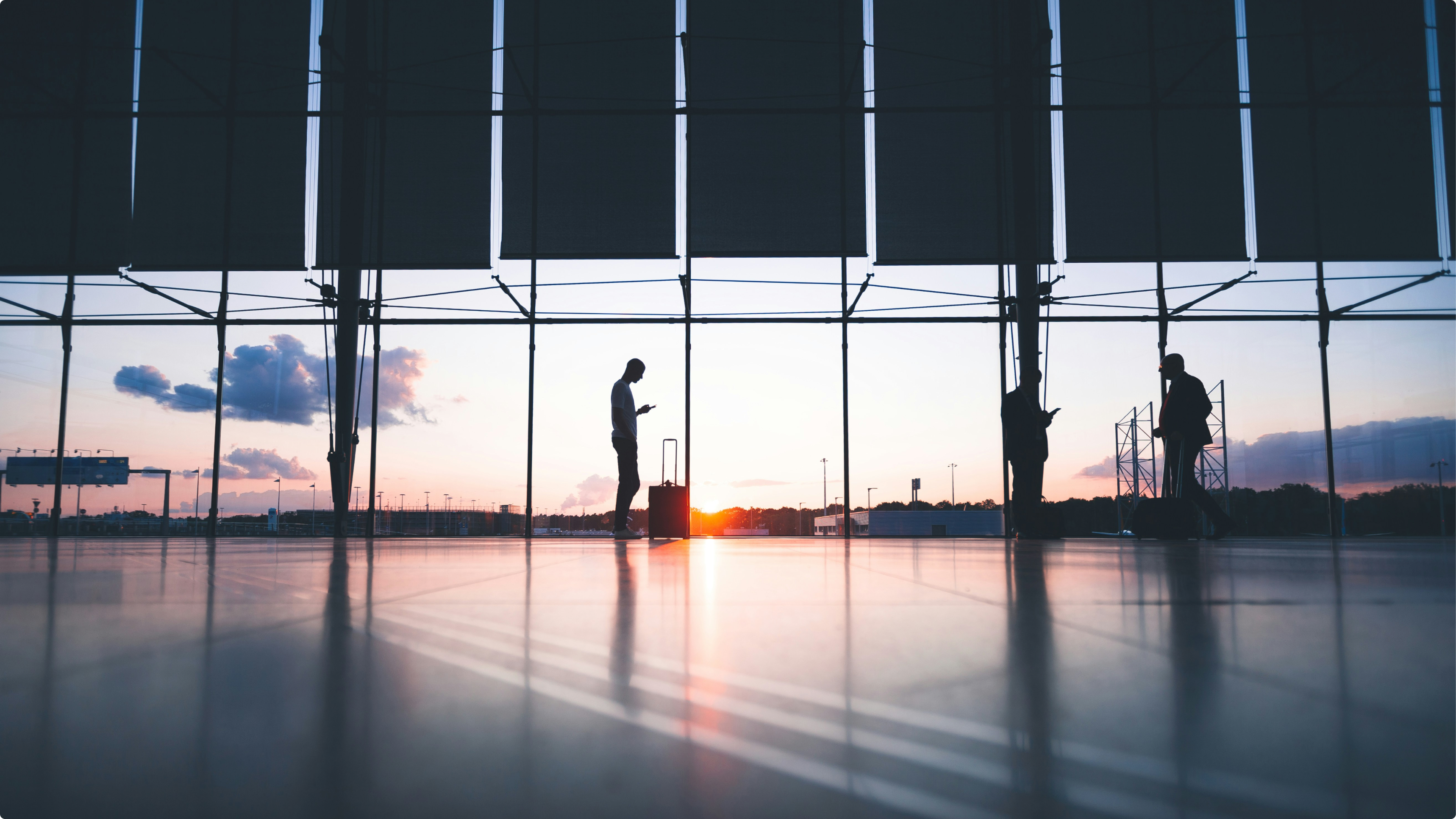 Vue inrérieur vitré aéroport